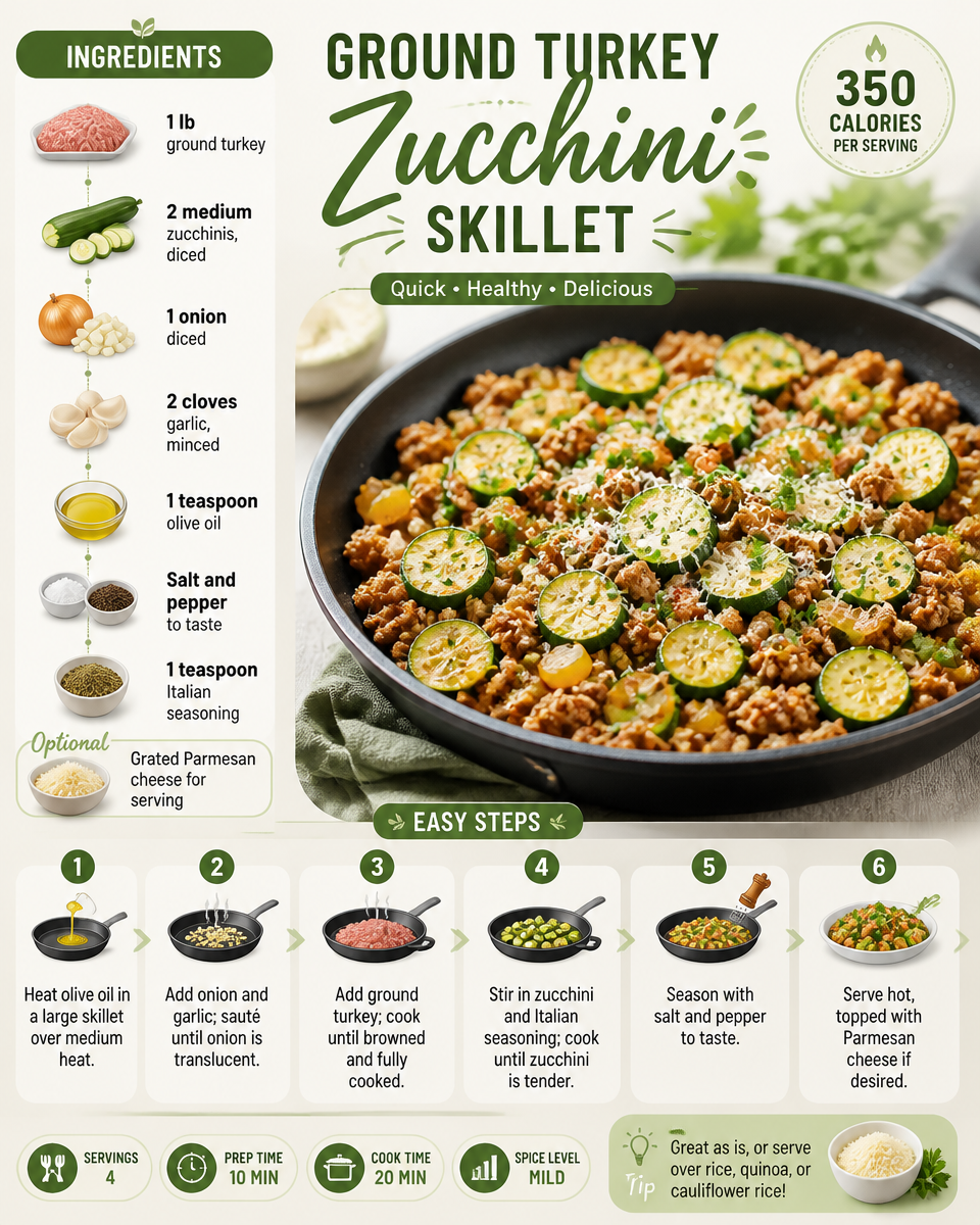 Ground Turkey and Zucchini Skillet