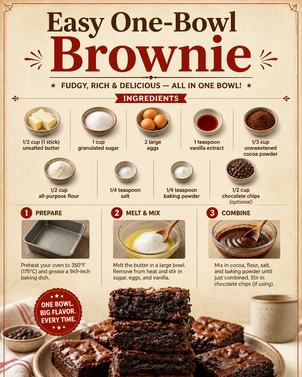 Easy One-Bowl Brownie