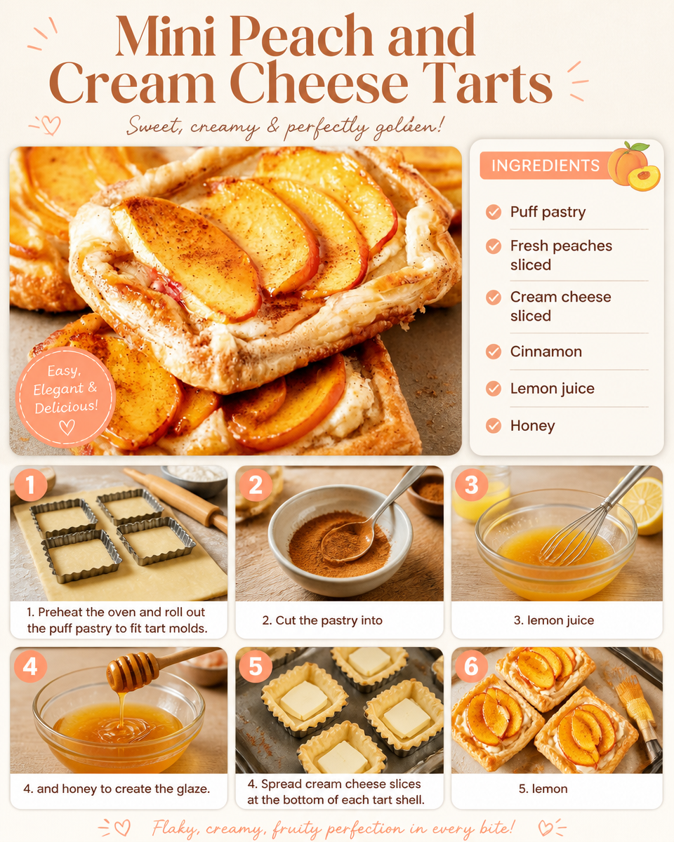 Mini Peach and Cream Cheese Tarts