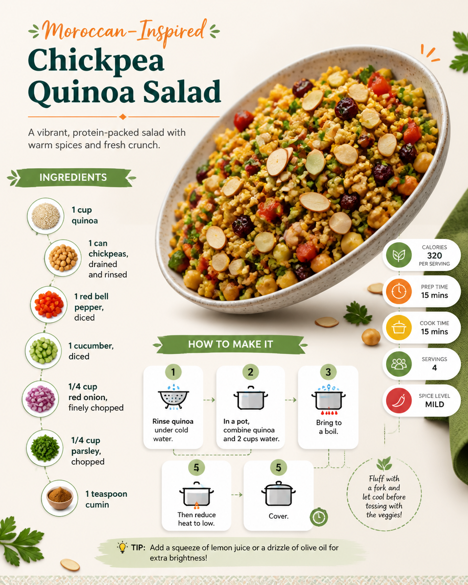 Moroccan-Inspired Chickpea Quinoa Salad