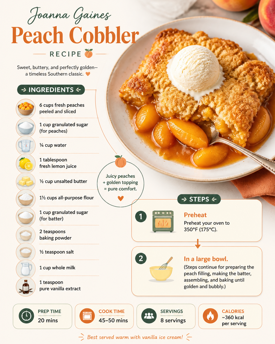 Joanna Gaines Peach Cobbler Recipe