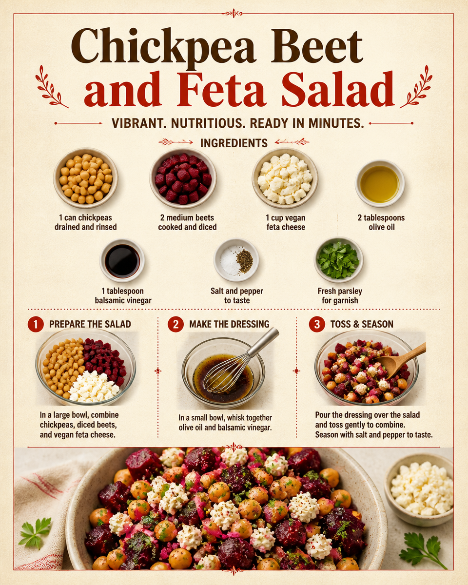 Chickpea Beet and Feta Salad