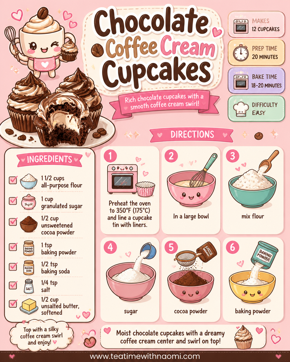 Chocolate Coffee Cream Cupcakes