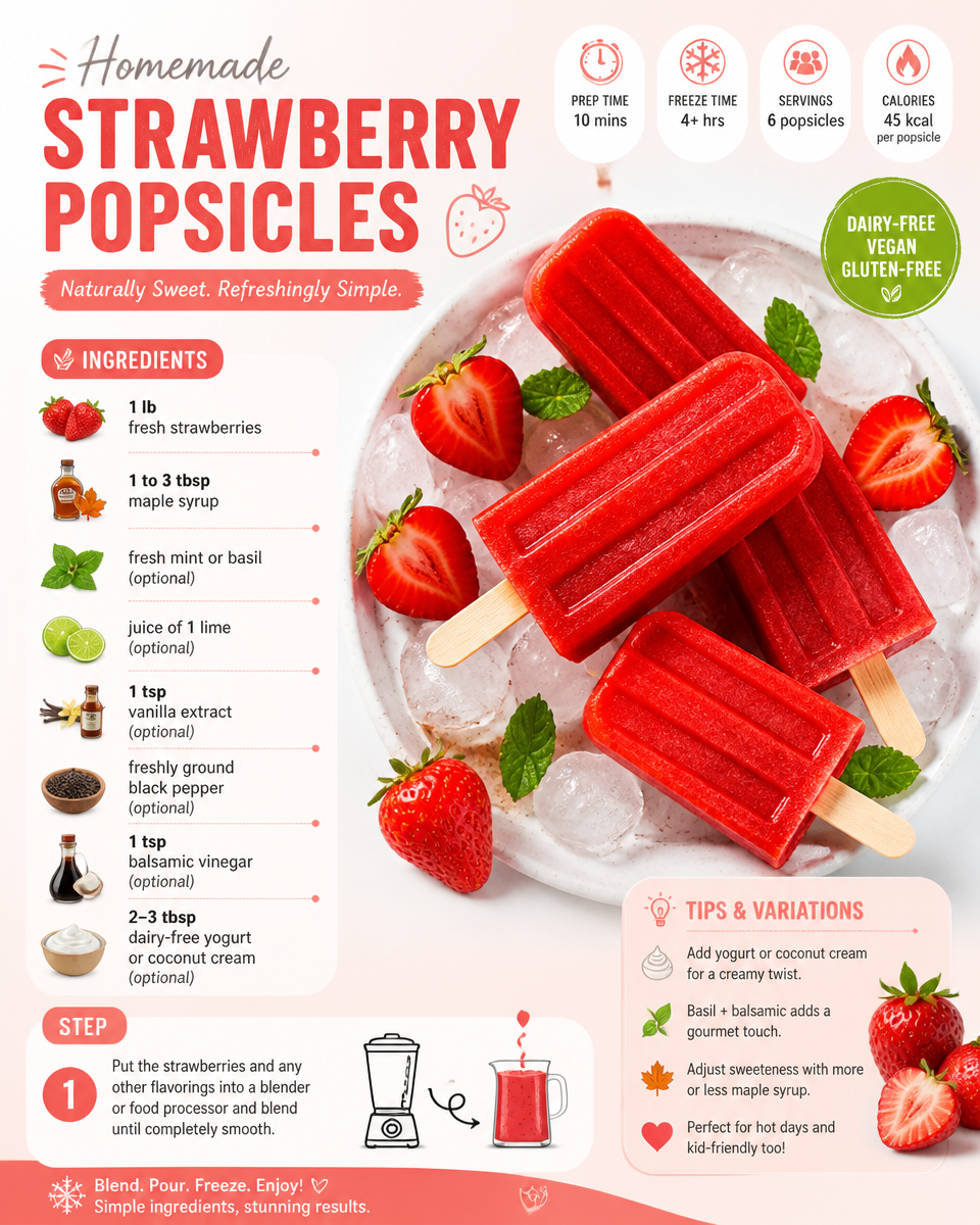 Strawberry Popsicles