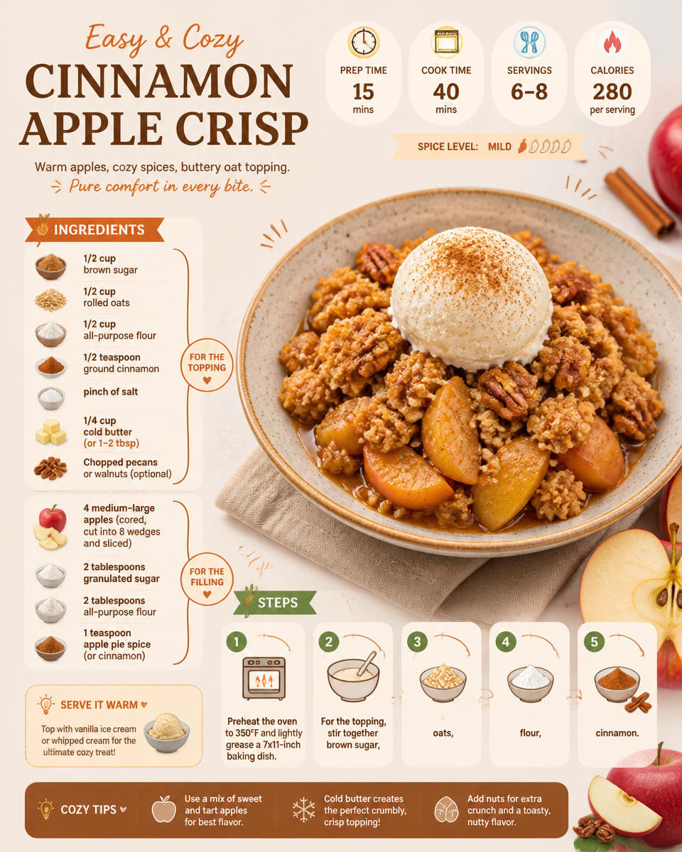 Easy and Cozy Cinnamon Apple Crisp