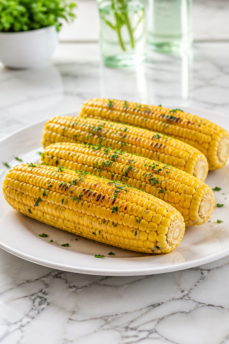Grilled Corn on the Cob with Garlic Butter