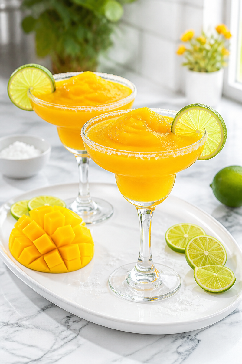 Frozen Mango Margarita Mocktail Recipe