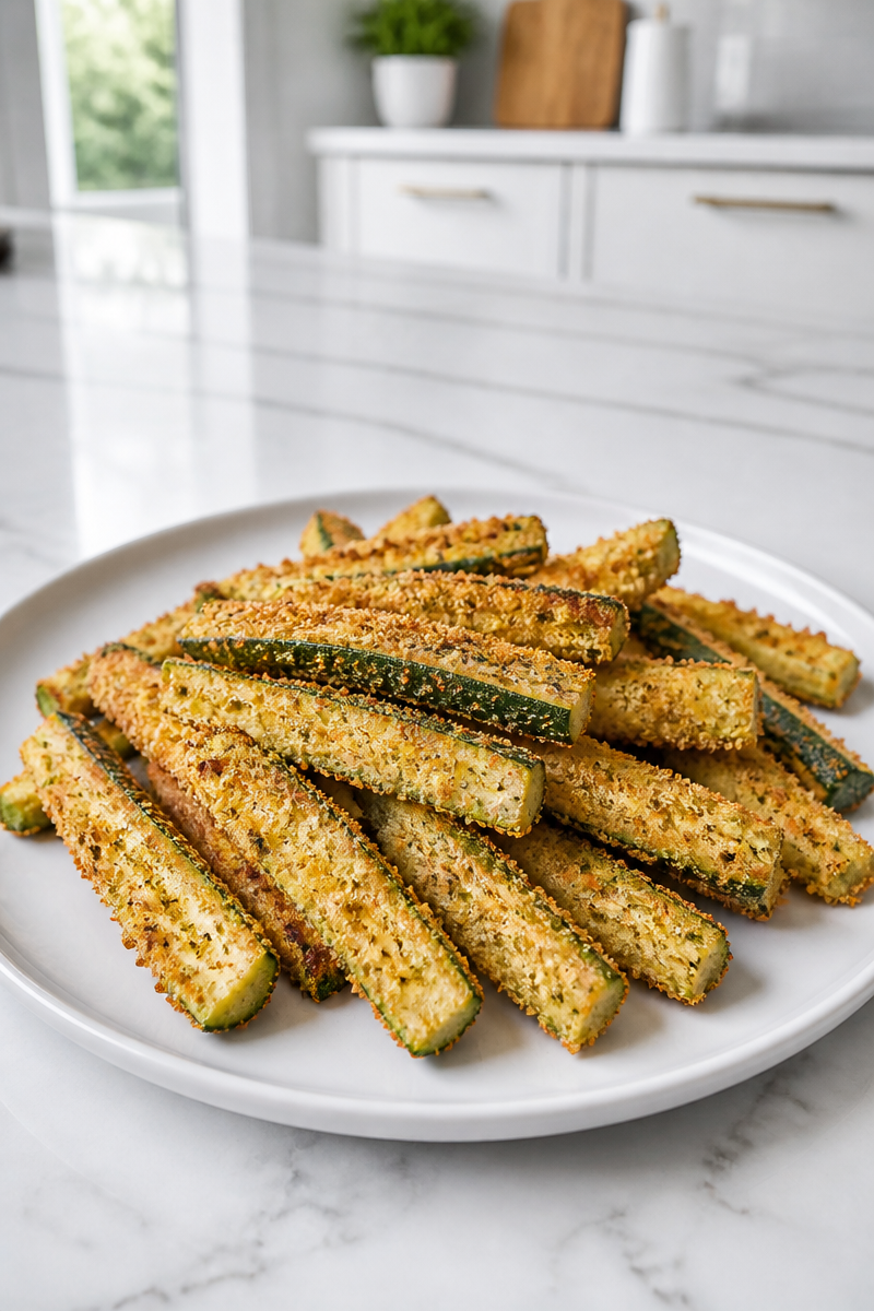 Crispy Baked Parmesan Zucchini Fry