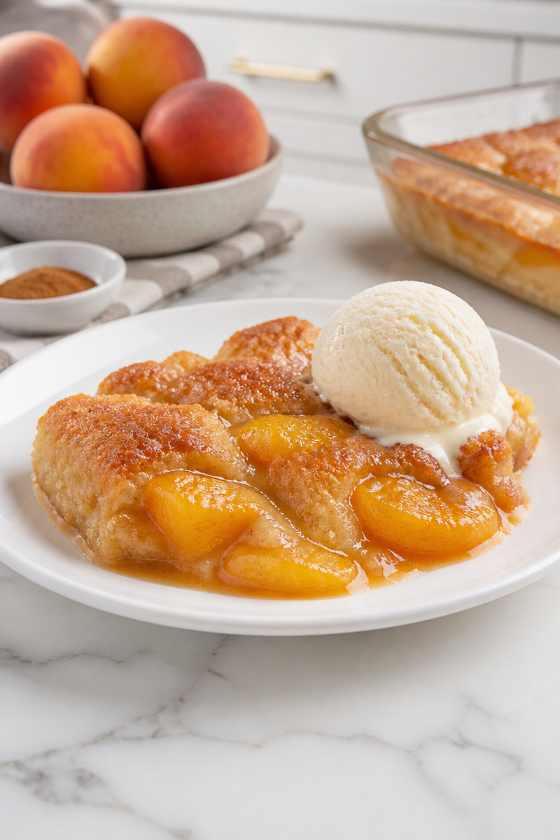 Homemade Peach Cobbler from Scratch