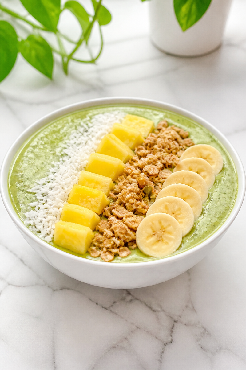 Vegan Coconut Pineapple Smoothie Bowl