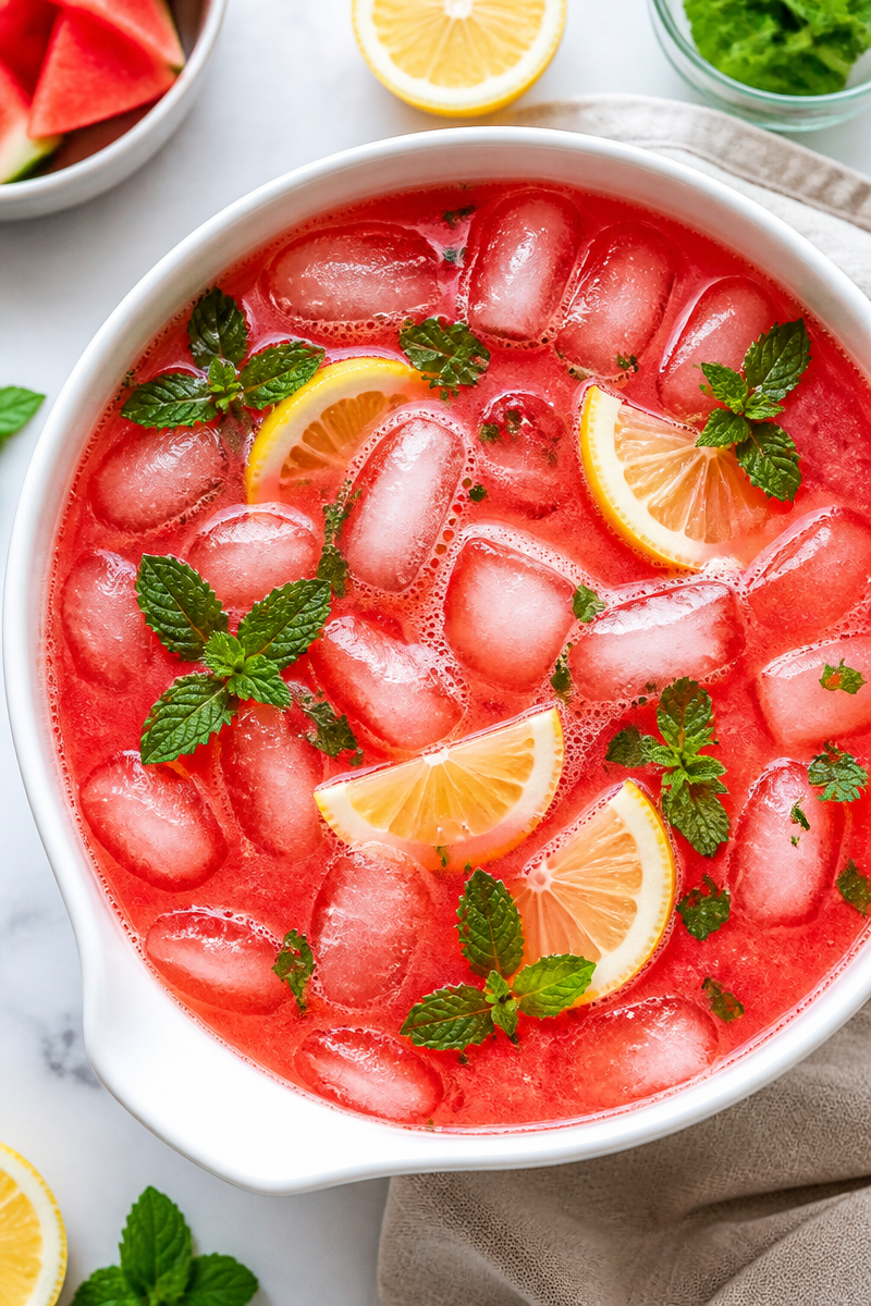 Homemade Refreshing Watermelon Mint Lemonade