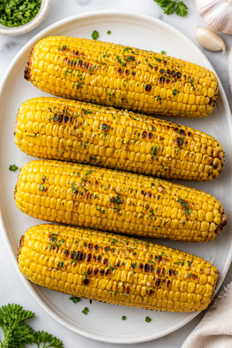 Grilled Corn on the Cob with Garlic Butter