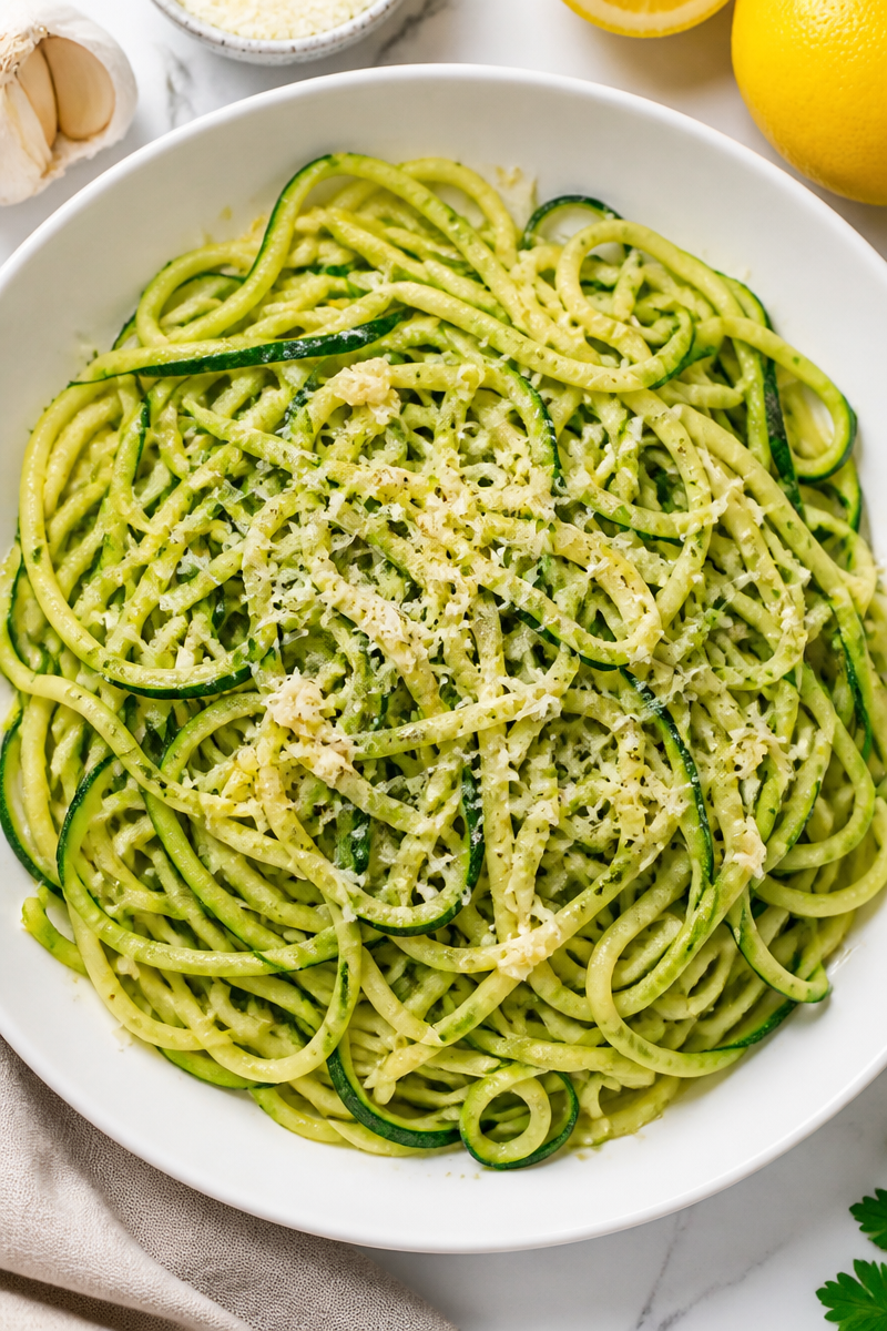 Quick 20-Minute Lemon Garlic Zucchini Noodle