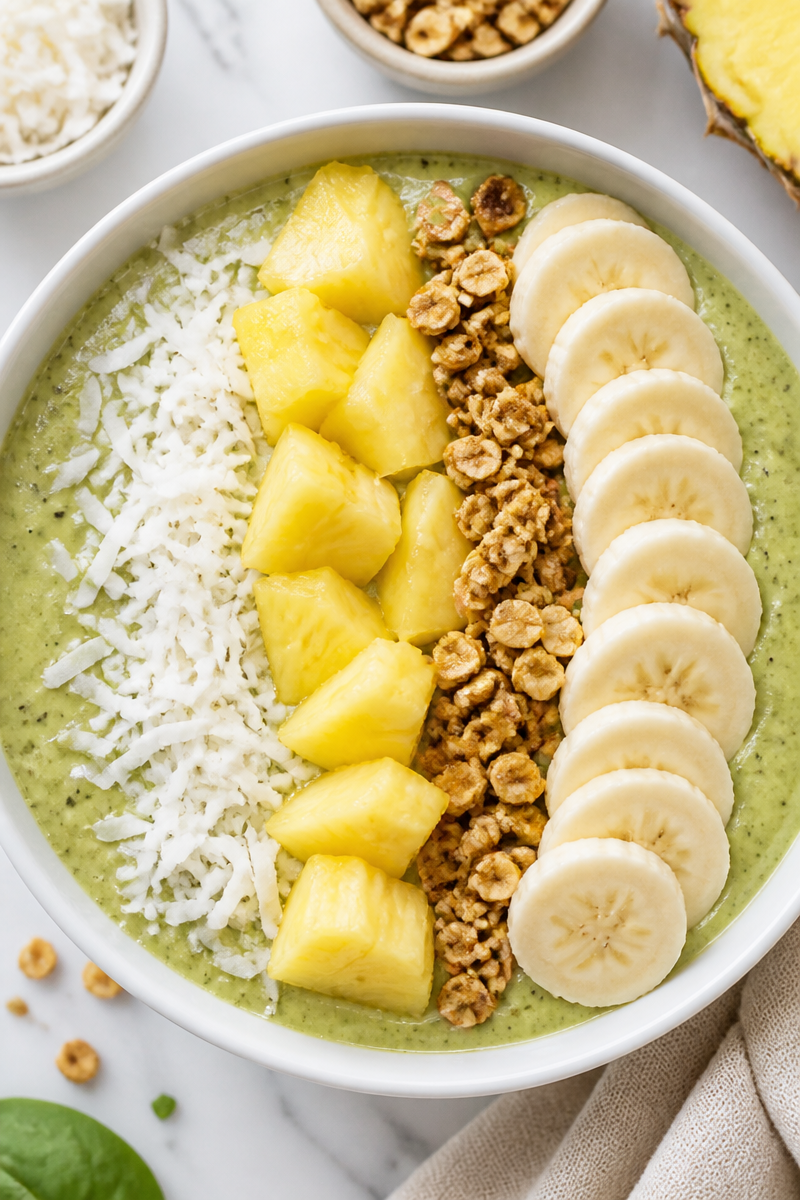 Vegan Coconut Pineapple Smoothie Bowl