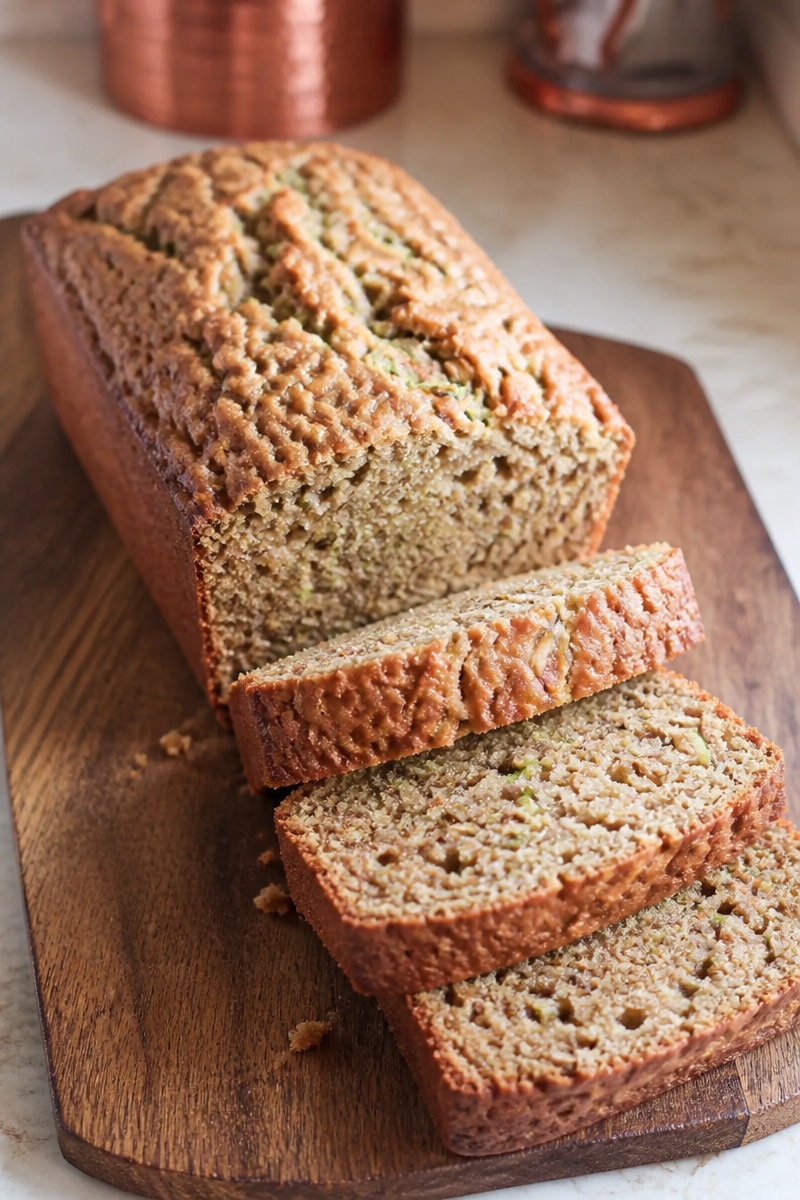 Moist Zucchini Bread with Applesauce