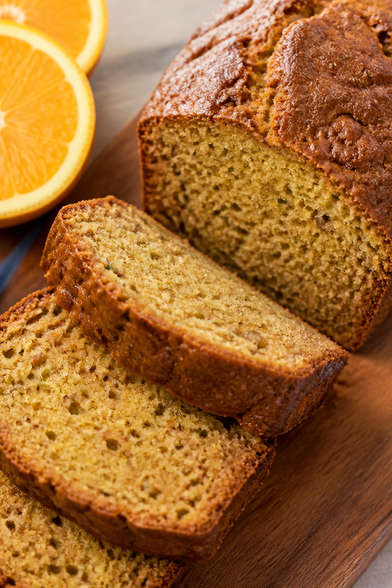 Orange Zucchini Bread Recipe (Whole Wheat & Honey Sweetened)