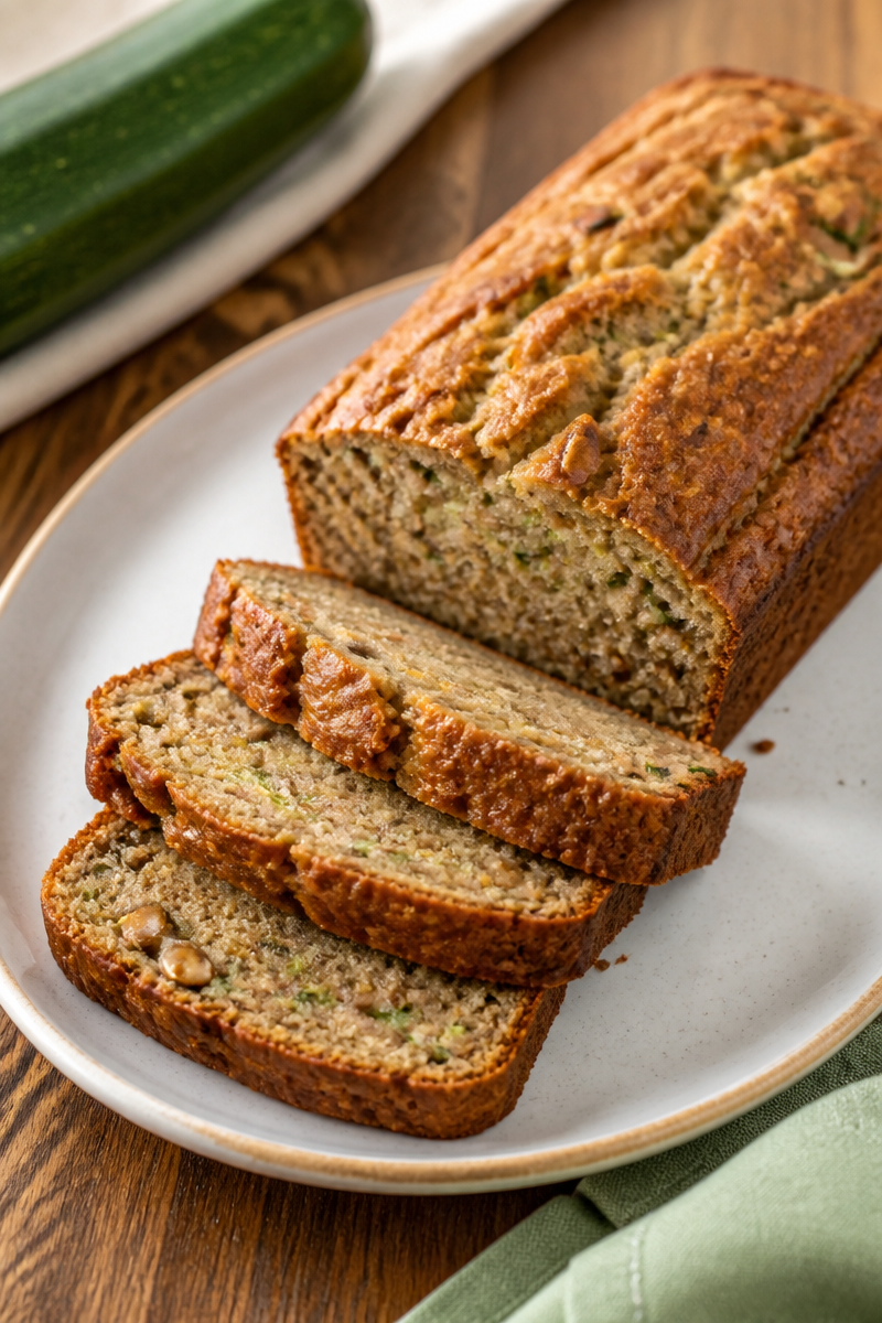 Moist Zucchini Bread with Applesauce