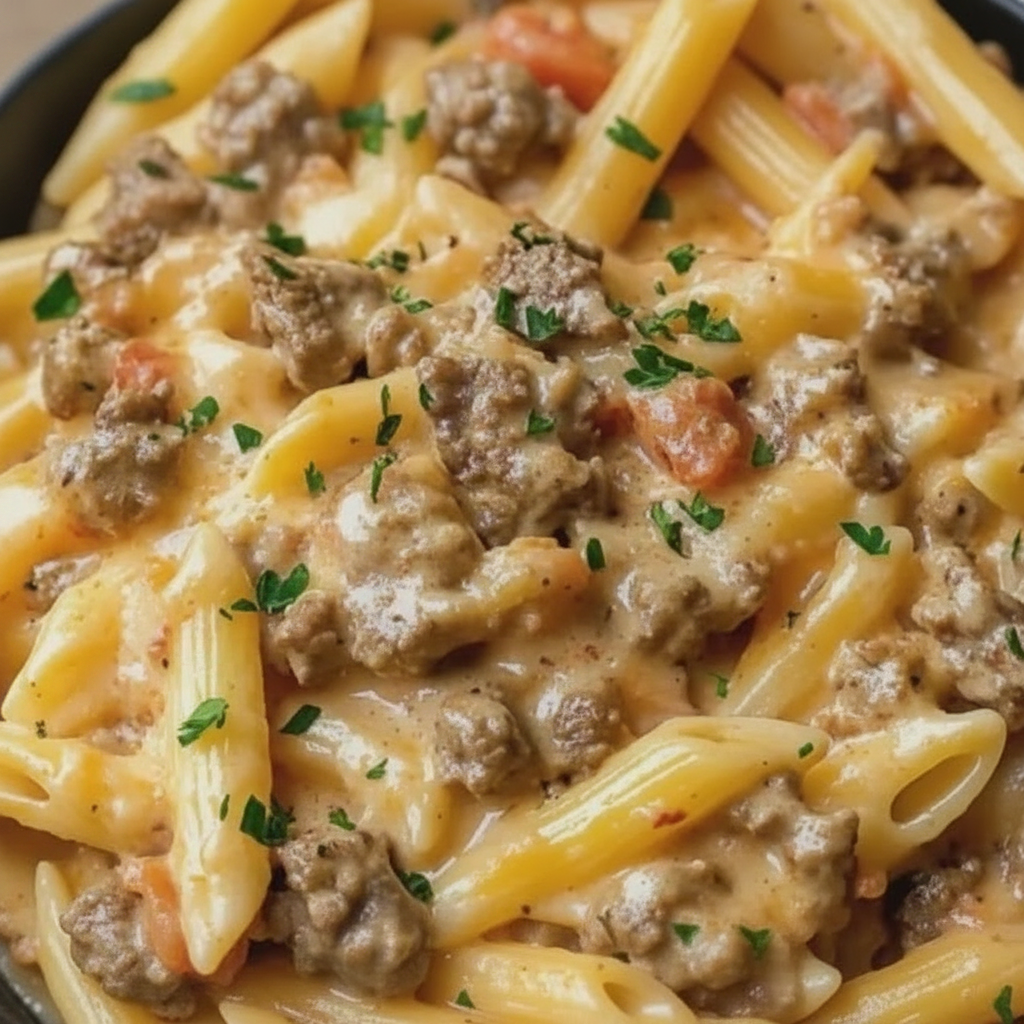 Creamy Beef Pasta Easy and Quick Recipe
