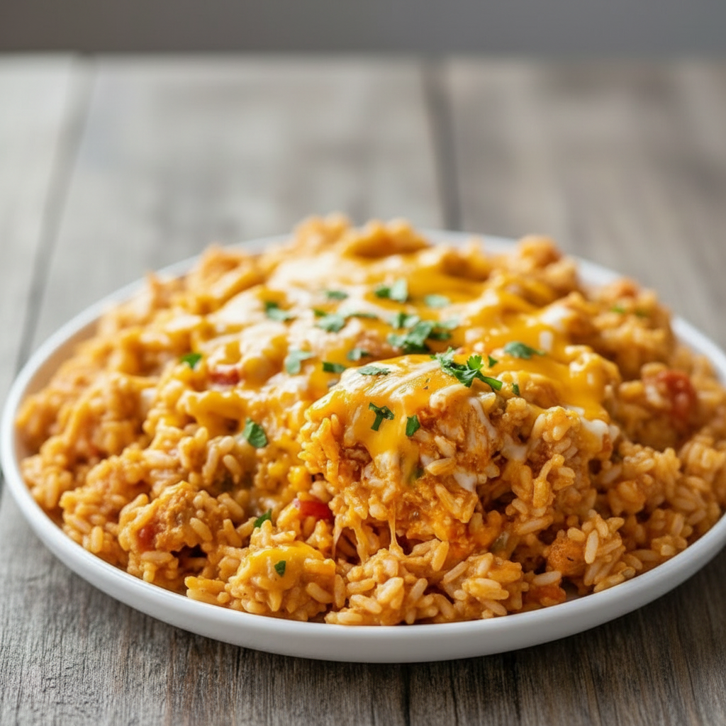 Chicken Enchilada Rice Casserole
