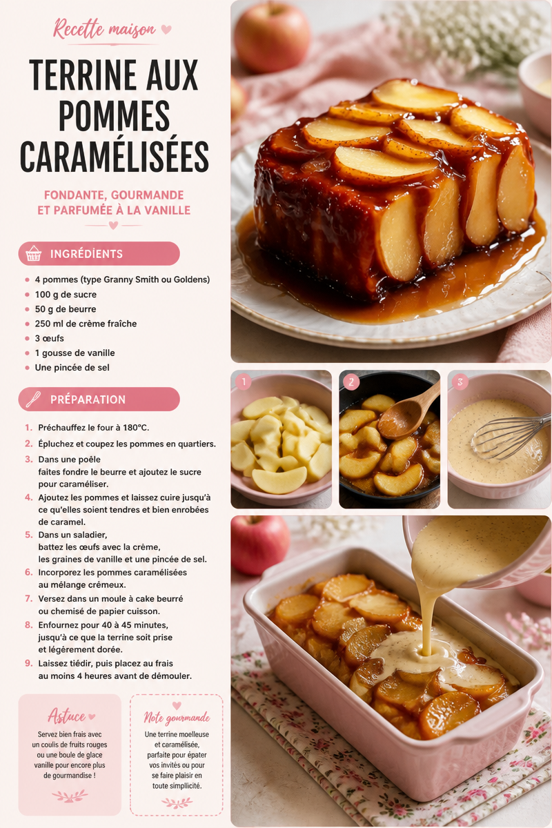Terrine aux pommes caramélisées