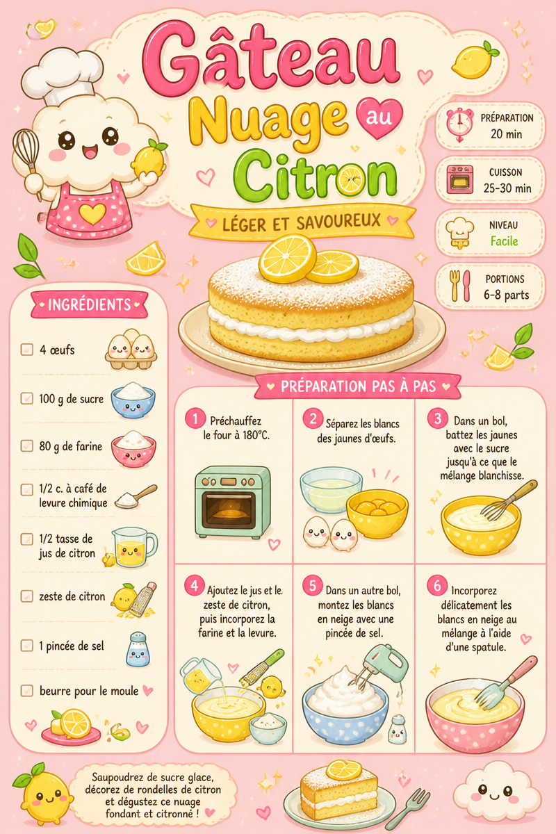Gâteau Nuage au Citron