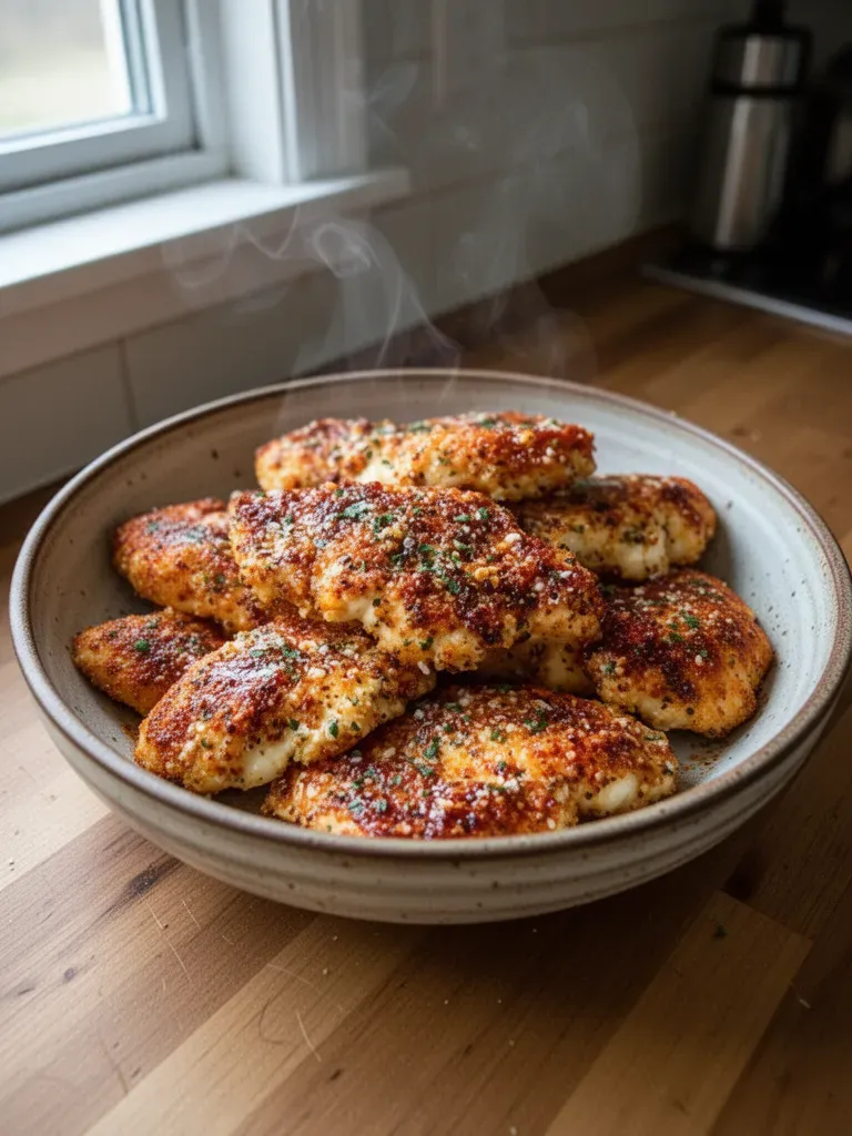 Cottage Cheese Parmesan Firecracker Chicken