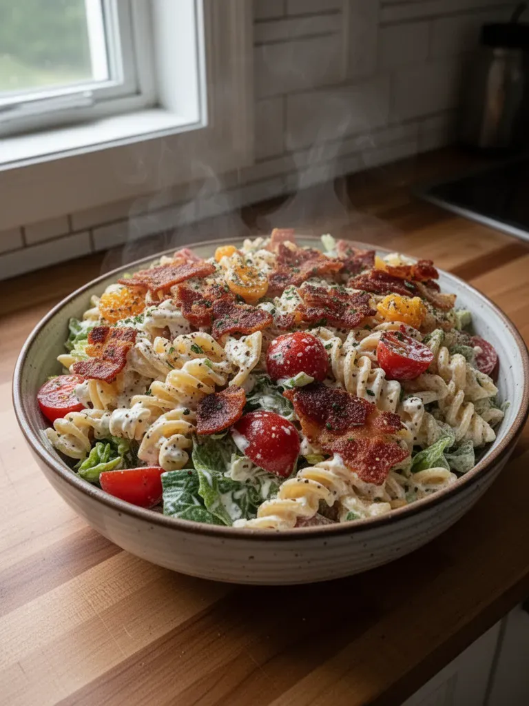 Crispy Creamy BLT Pasta Salad