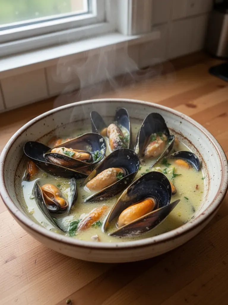 Lemon Garlic Butter Mussels