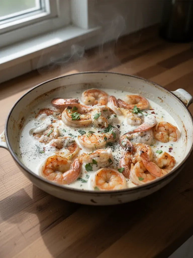 Garlic Shrimp in Coconut Milk