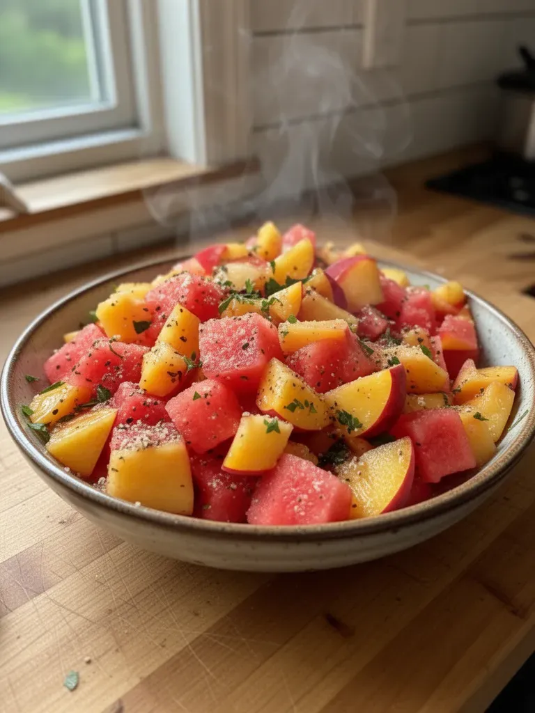 Peach Watermelon Salad
