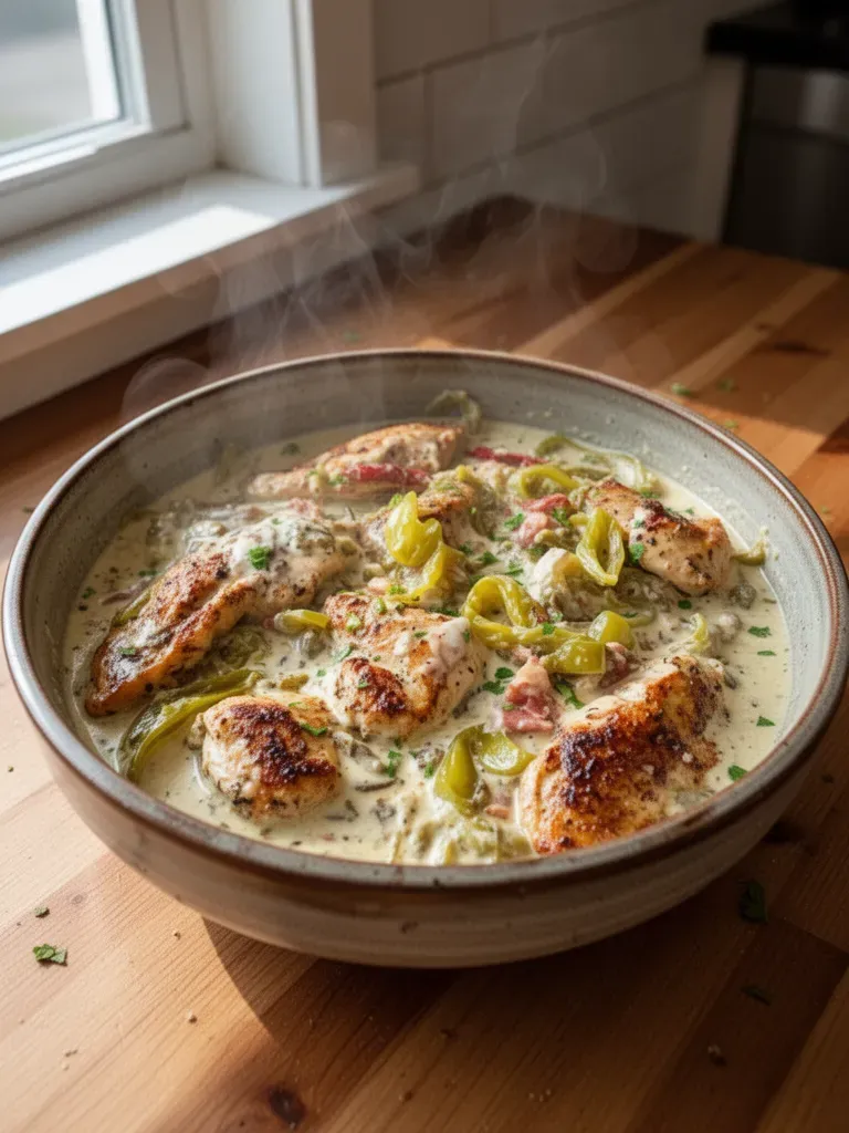 Creamy Pepperoncini Chicken Skillet