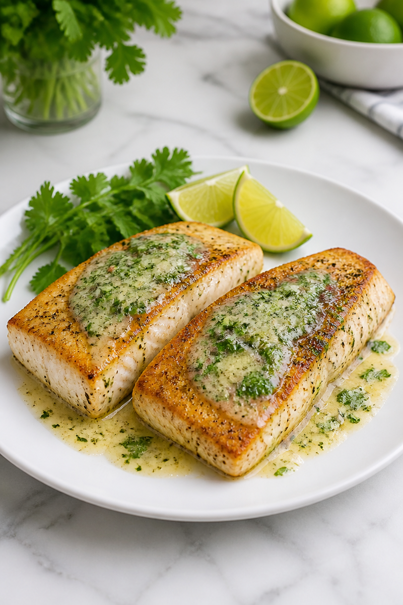 Pan-Seared Mahi Mahi with Cilantro Lime Butter