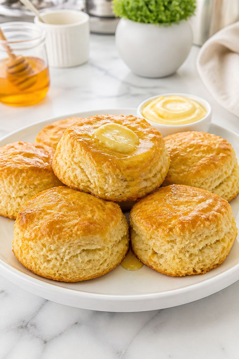 Fluffy Homemade Honey Butter Biscuit