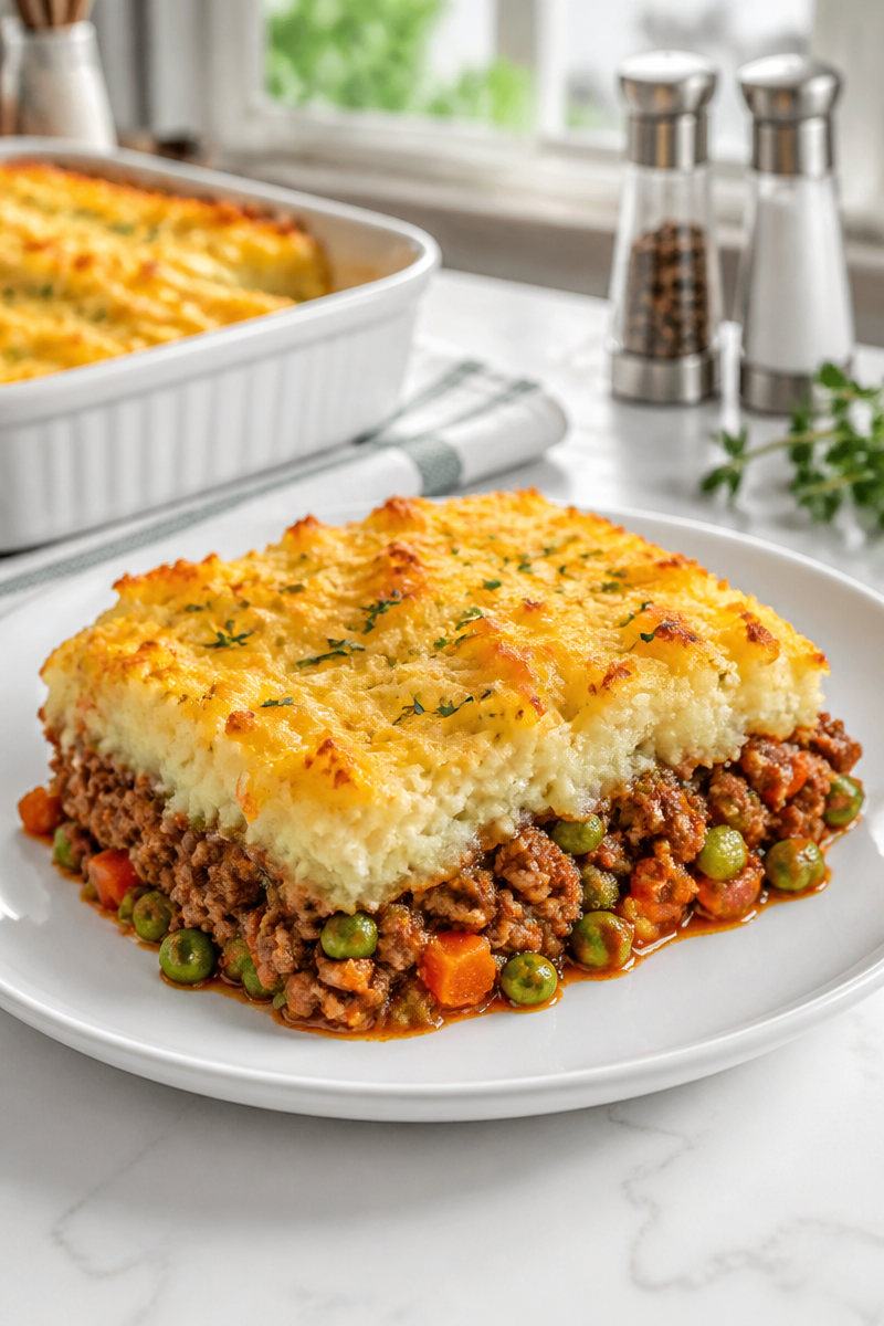 Classic Shepherd Pie with Beef and Green Pea