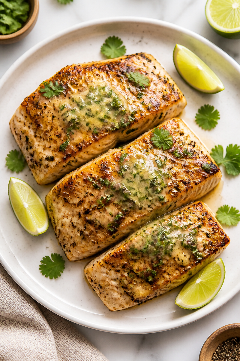 Pan-Seared Mahi Mahi with Cilantro Lime Butter