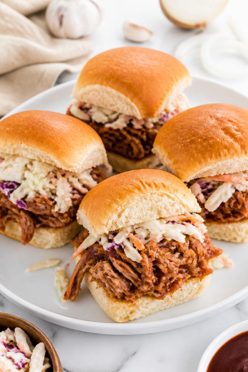 Slow-Cooker Pulled Pork Slider with Slaw