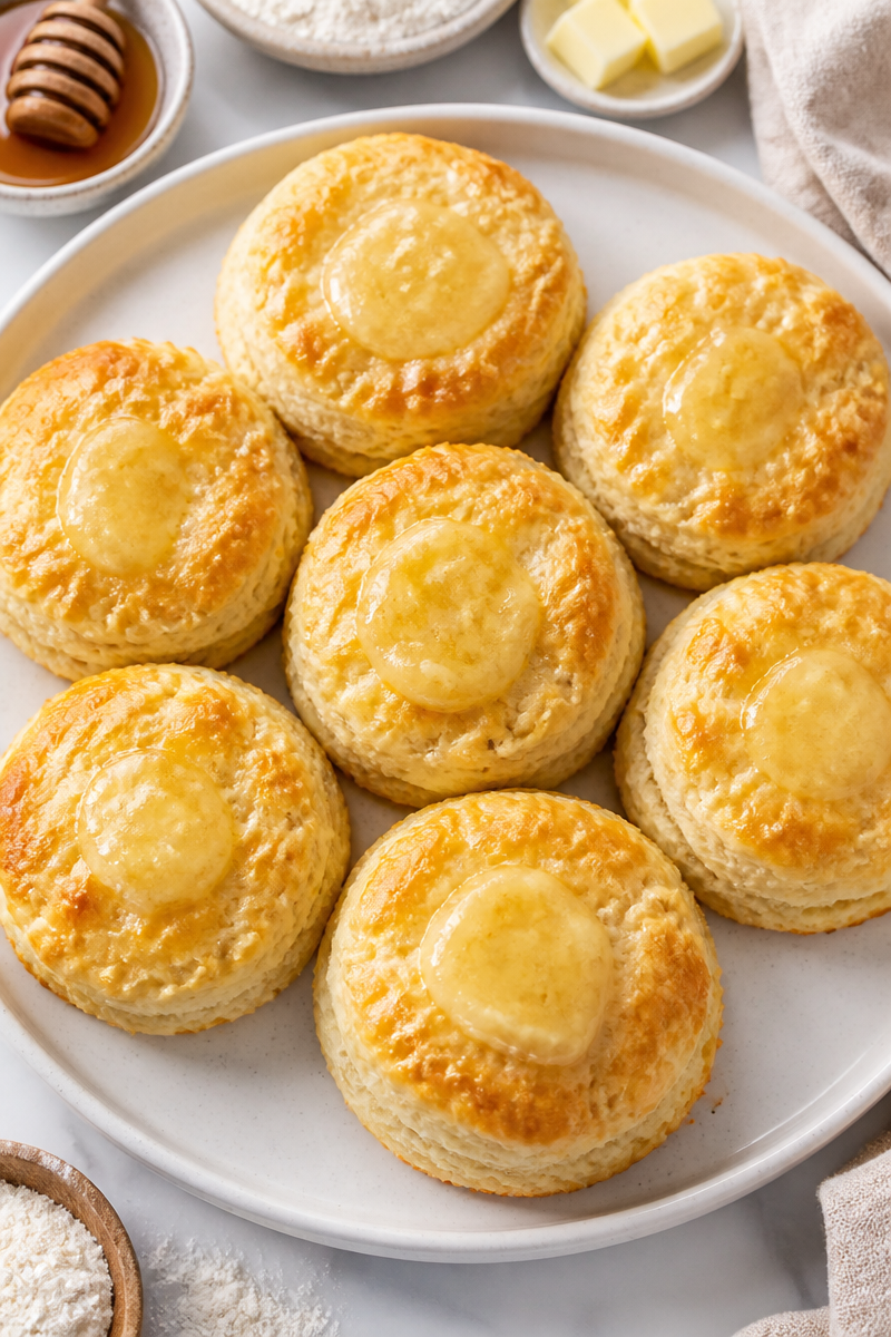Fluffy Homemade Honey Butter Biscuit