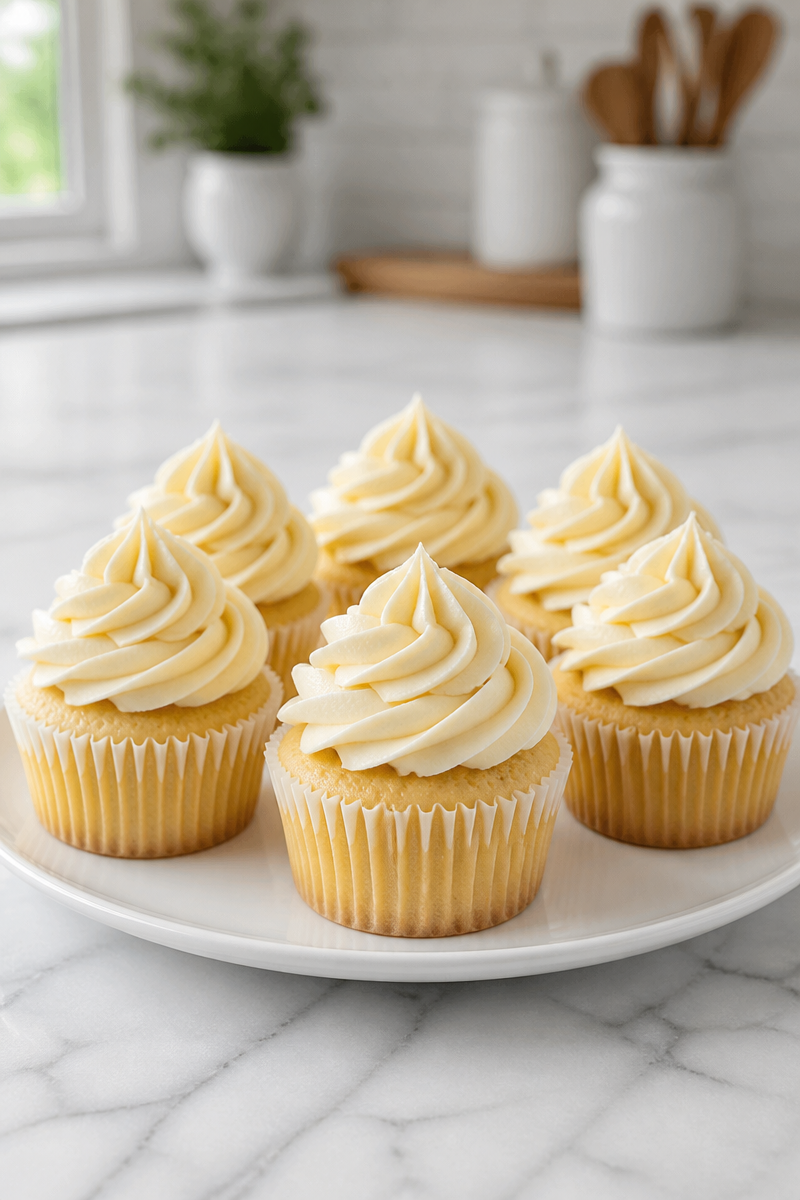 Moist Vanilla Cupcake with Buttercream Frosting