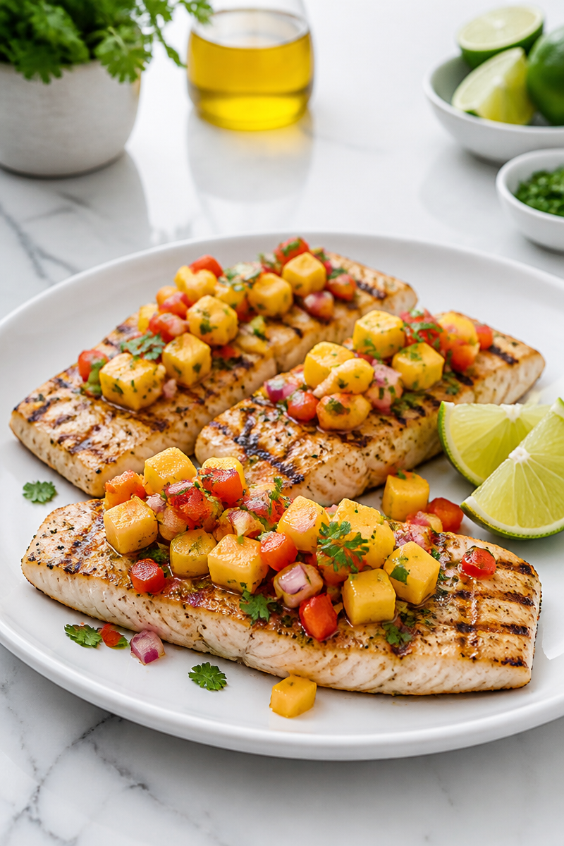 Grilled Mahi Mahi with Zesty Mango Salsa