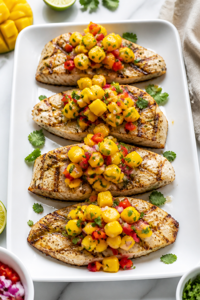 Grilled Mahi Mahi with Zesty Mango Salsa