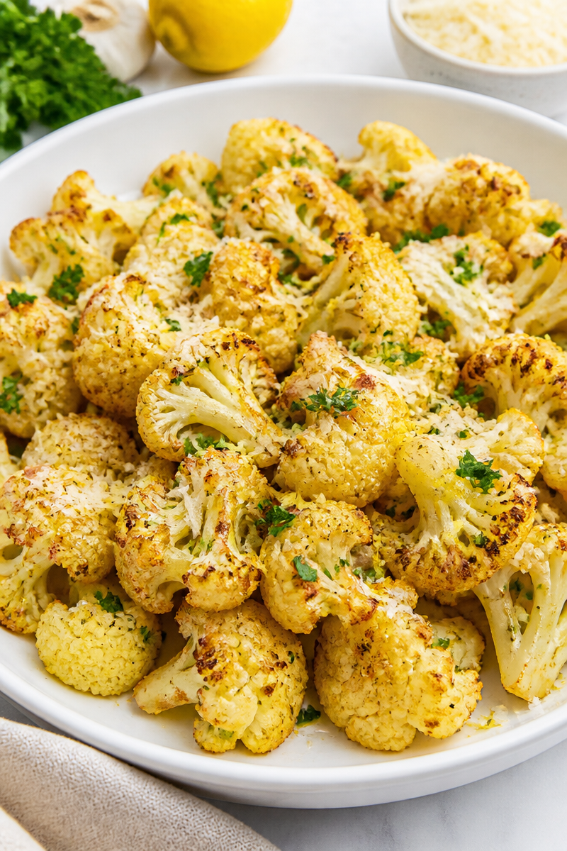 Roasted Cauliflower with Lemon and Parmesan