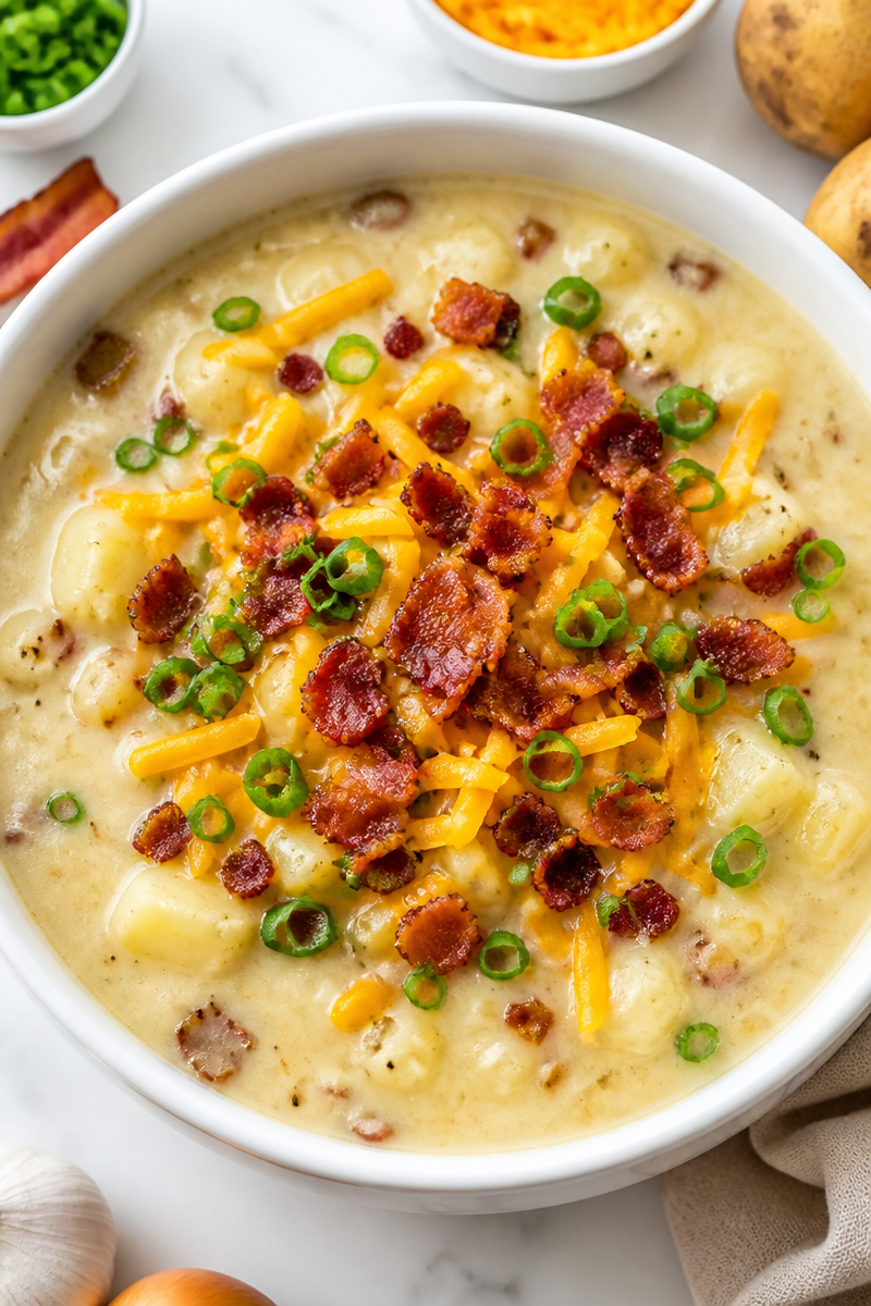 Hearty Loaded Baked Potato Soup with Bacon