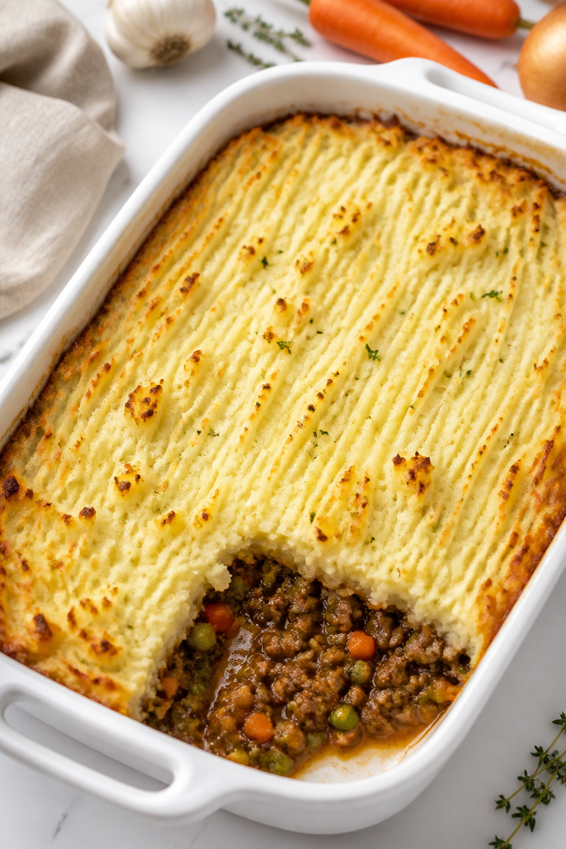 Traditional Shepherd Pie with Mashed Potato Topping