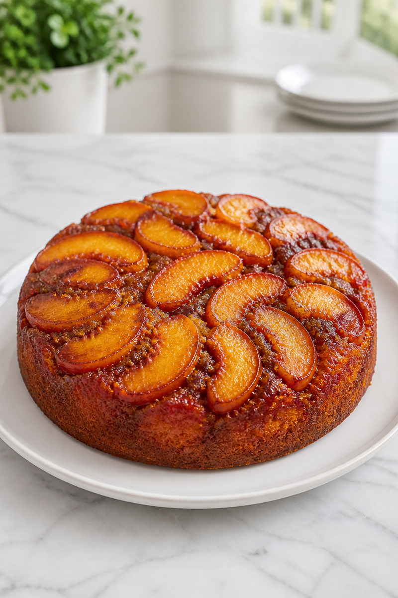 Caramelized Peach and Cinnamon Cake