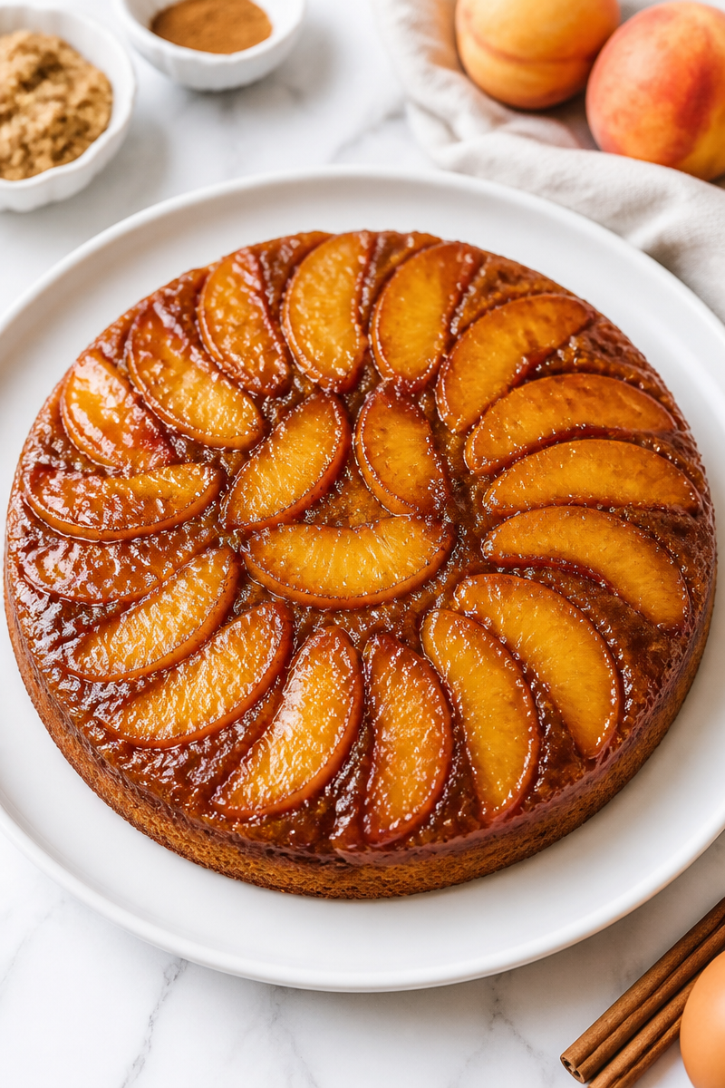 Caramelized Peach and Cinnamon Cake