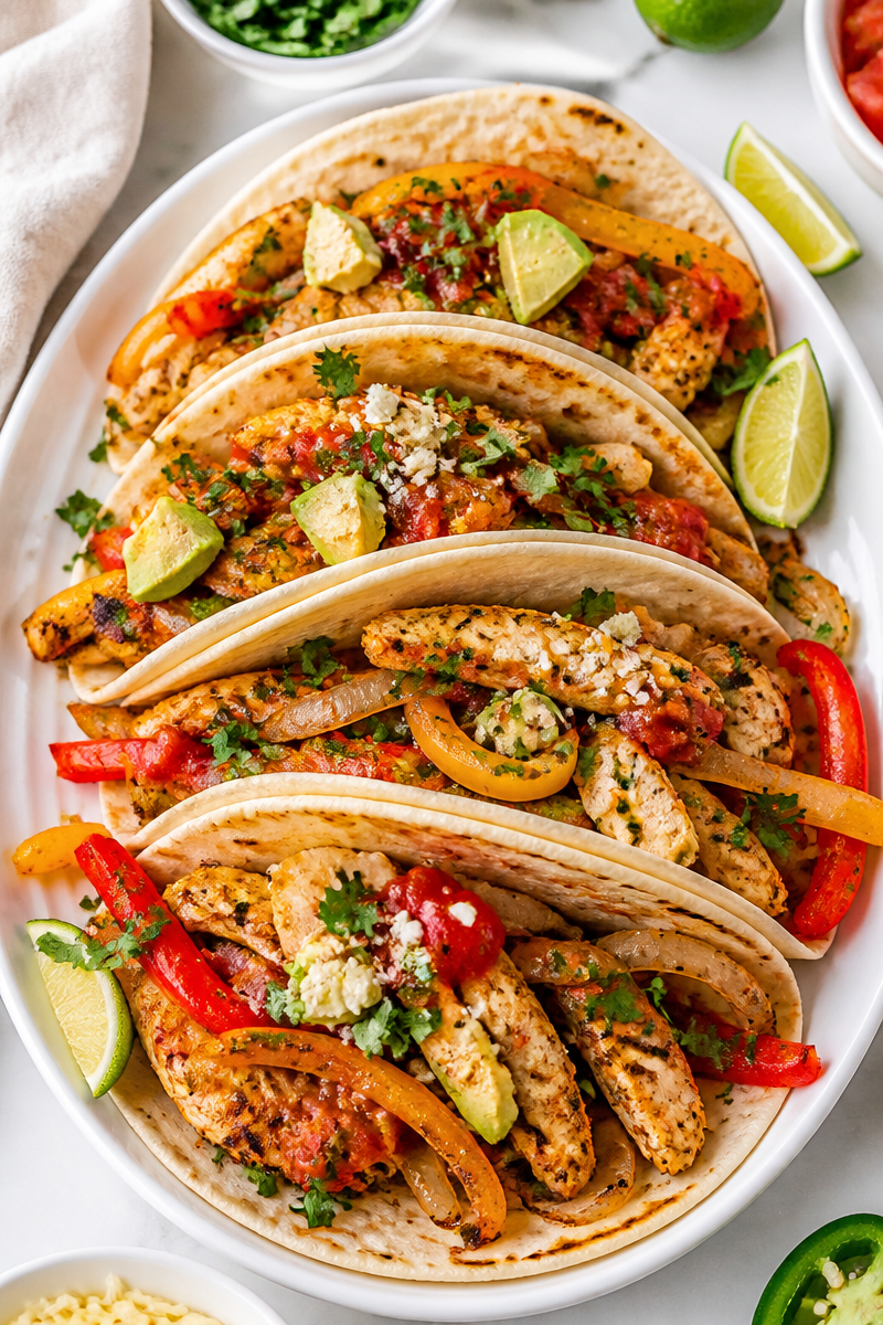 Easy Sheet Pan Chicken and Vegetable Fajita