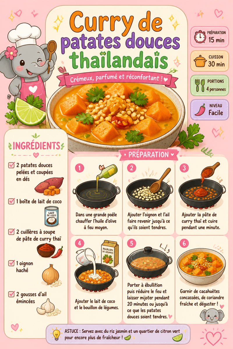 Curry de patates douces thaïlandais
