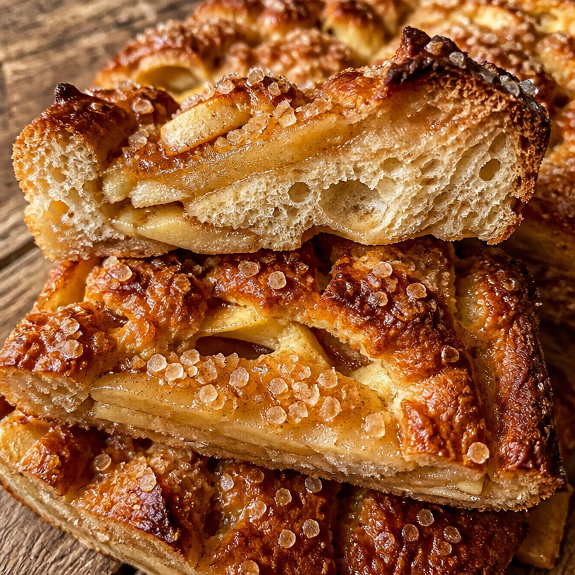 Focaccia de Pomme au Levain Sucré