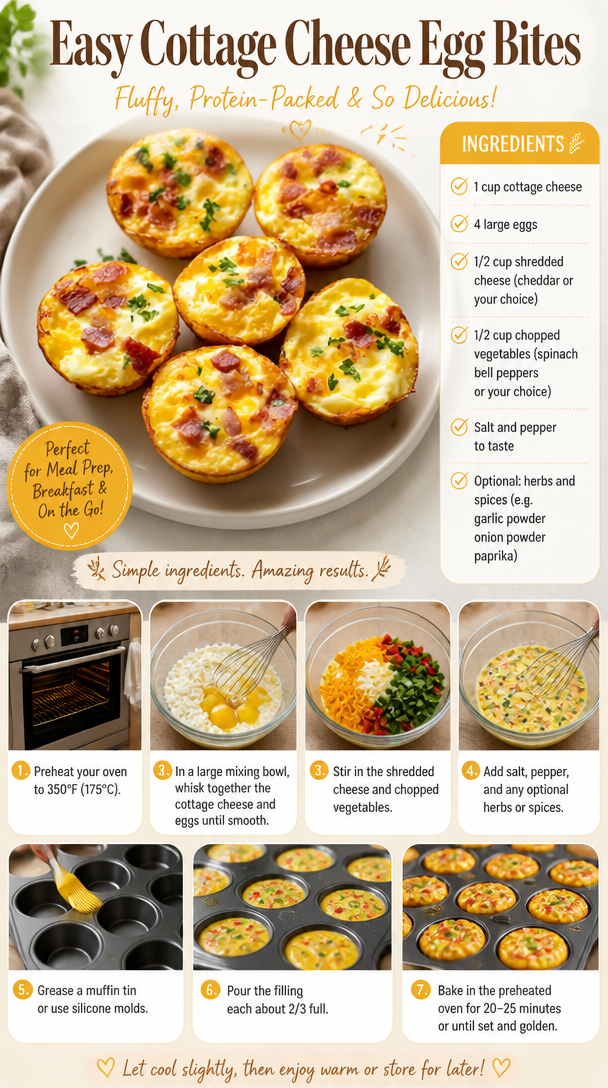Easy Cottage Cheese Egg Bites