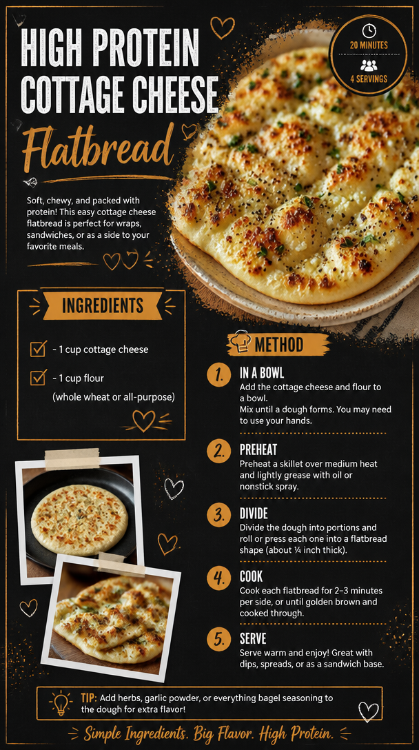 High Protein Cottage Cheese Flatbread